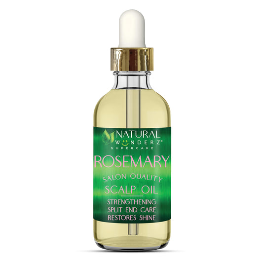 Natural Wunderz Rosemary Hair Oil, Supports Hair Growth, Thickening Serum and Strengthening Split End Case for Dry and Damaged Hair, Sulfate Free