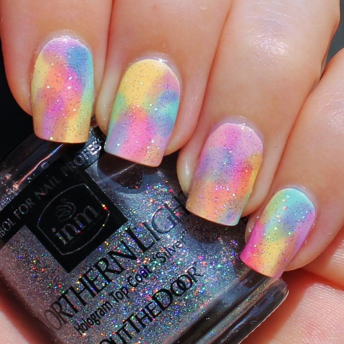 INM Northern Lights Silver Hologram Top Coat, Fast Drying, 1/2 Ounce (1-Unit) Beauty & Personal Care INM