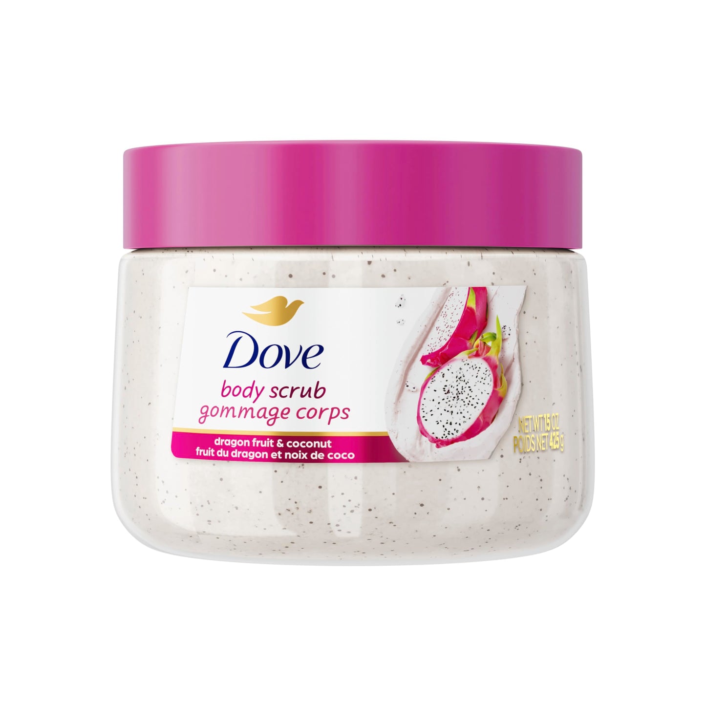 Dove Body Scrub Dragon Fruit & Coconut Cream Body Scrub Exfoliates and Deeply Nourishes for Smooth, Radiant Skin 15 oz Beauty & Personal Care Dove