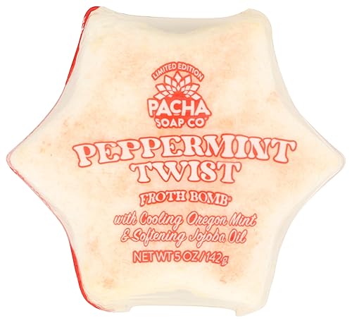 PACHA SOAP Peppermint Twist Froth Bomb, 5 OZ