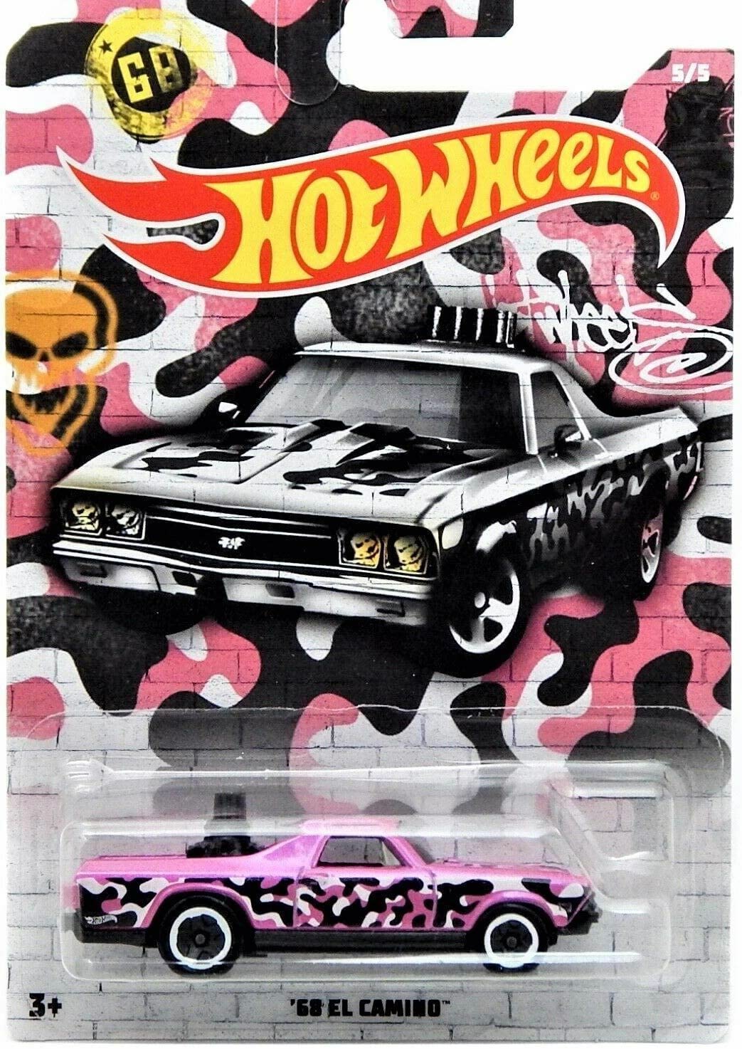 Hot Wheels Mattel 2019 Urban Camo Series Complete Bundle of 5 Die‑Cast Vehicles, Camouflage Graphics, 1:64 Scale, Ages 3+