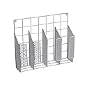 Home Basics Organizer Rust Resistant, Perfect for Food Storage, Silver Foil, Wax Paper, Sandwich Bags, Plastic Wrap-Mounts,White