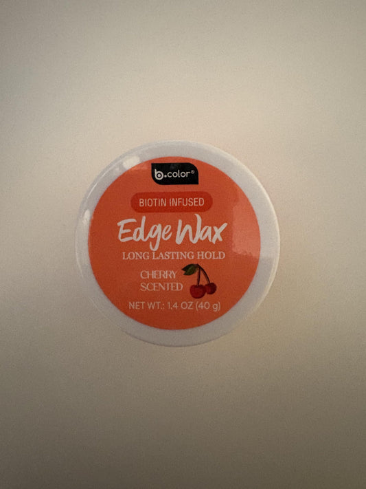 B.color Biotin Infused Edge Wax, Cherry Scented, Long Lasting Hold, Flake-Free Formula, 1.4 oz