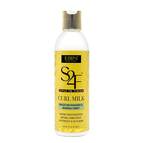 Manuka Honey & Brazilian Avocado Curl Milk - 8oz/ 236ml | Hydration with Light-weight, Strengthens and Enhances Hair | For all curls 2A - 4C