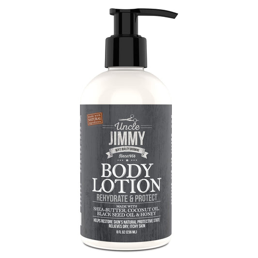 Uncle Jimmy Body Lotion for Dry Skin, Hand and Body Moisturizer Repairs Dry Skin and Retains Moisture, 8 Fl Oz