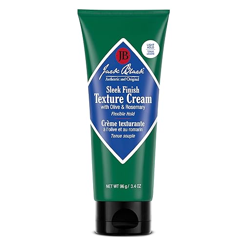 Jack Black Sleek Finish Texture Cream, 3.4 Oz. - Hair Styling Cream for Men & Women, Hair Texturizer for Dry to Normal Coarse, Thick, or Wavy Hair