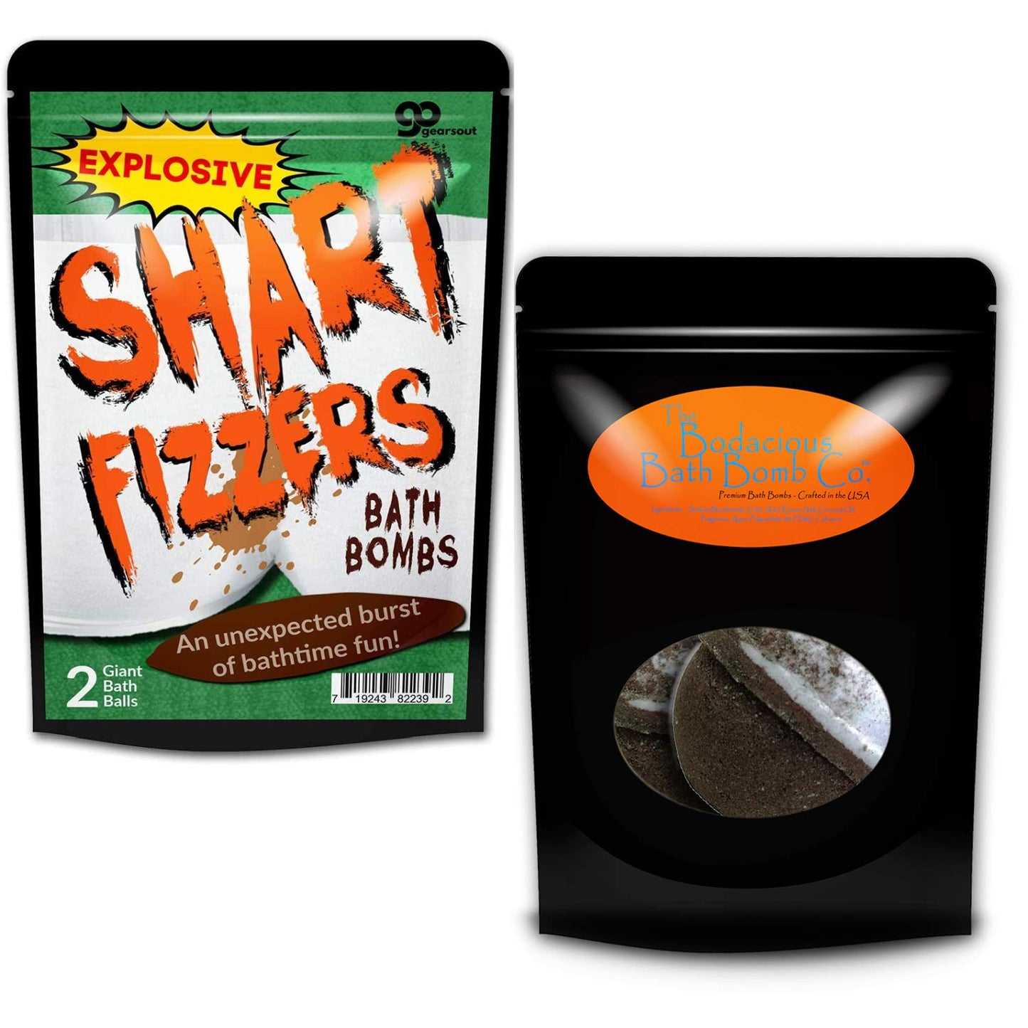 Shart Fizzers Bath Bombs - Gross Bath Bombs for Teens - XL Root Beer Bath Balls - Funny Bath Pranks for Men, Made in America, 2 Count
