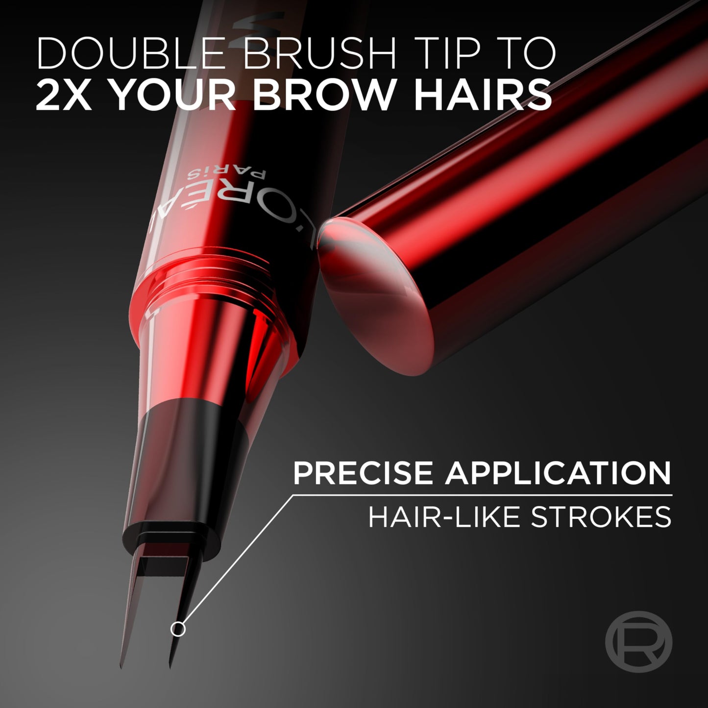 L'Oreal Paris Faux Brow, Hair-Like, Filling Eyebrow Pen with Double-Brush Tip, Fast & Precise Eyebrow Makeup, Dark Brunette, 0.04 Fl Oz Beauty and Personal Care L'Oreal Paris