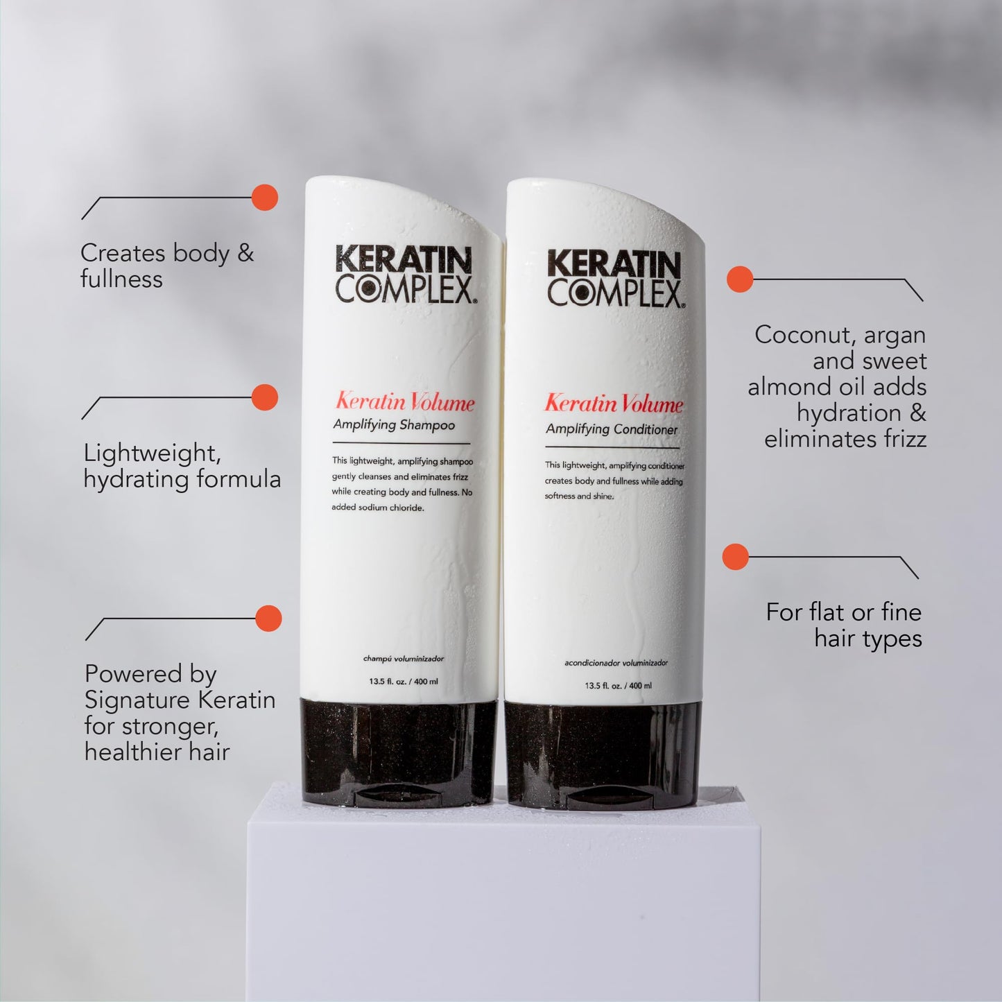 Keratin Complex - Volume Shampoo and Conditioner Duo - 13.5oz Each
