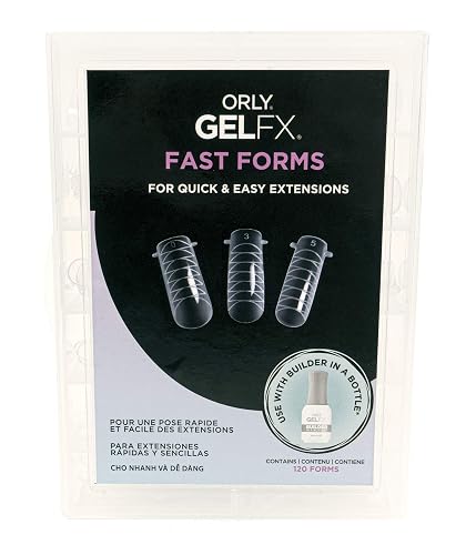 ORLY GelFX Fast Forms (120 pc kit) | Quick and Easy Nail Extensions with Fast Forms | Pair with ORLY Builder Gel Beauty & Personal Care Orly