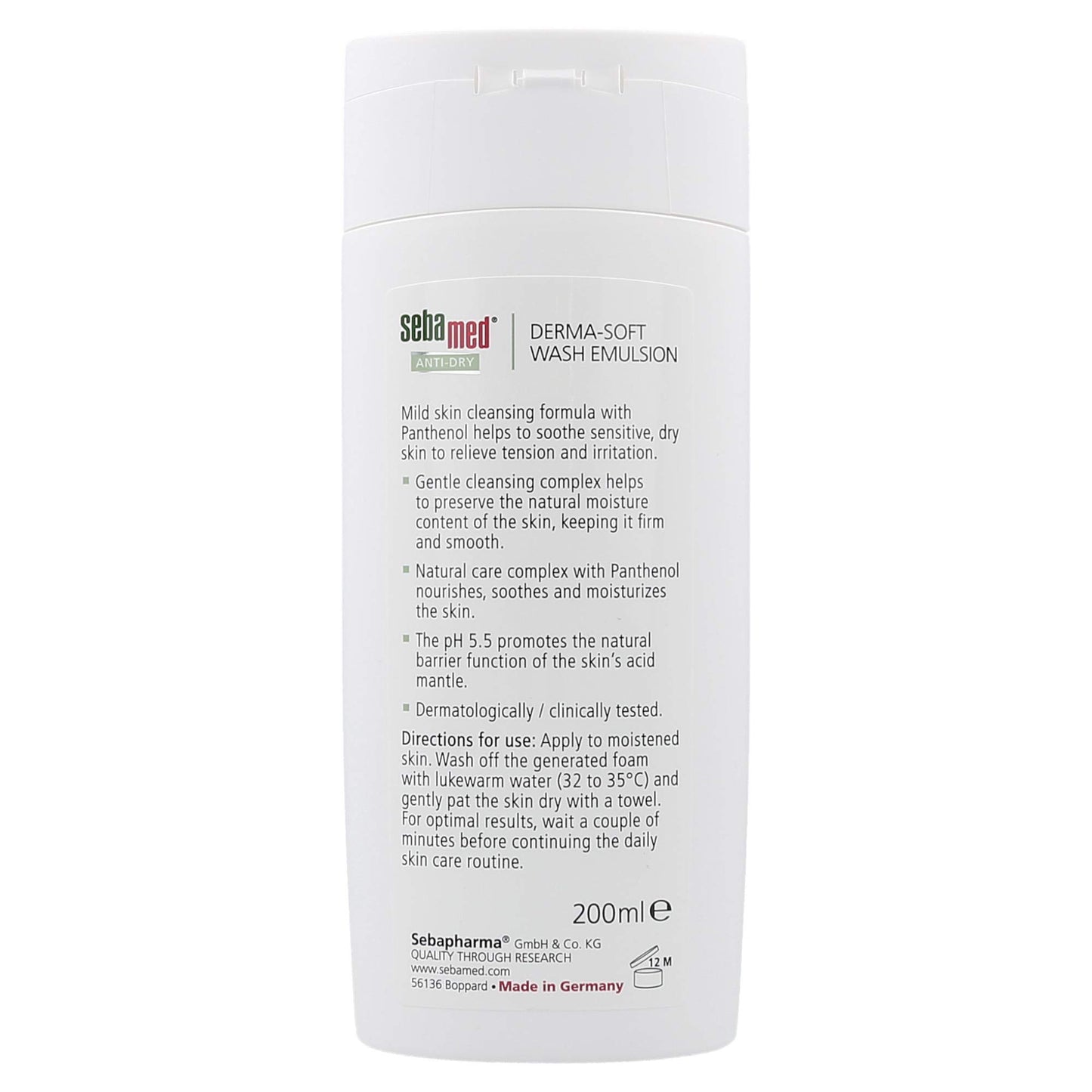 Sebamed Anti-Dry Derma-Soft Wash Emulsion Gentle Cleansing Complex For Dry and Sensitive Skin 6.8 Fluid Ounces (200mL) Beauty & Personal Care SEBAMED