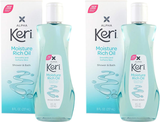 Keri Moisture Rich Shower Bath Oil, Clear, 8 Ounce (Pack of 2) Beauty and Personal Care Keri