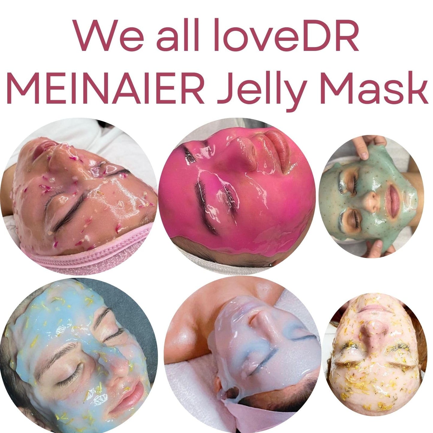 DR MEINAIER Jelly Masks for Facials Professional - Collagen Face Mask Jelly Powder - Jelly Face Mask Peel Off - Professional Face Mask Powder