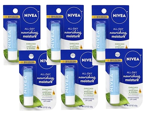 NIVEA Smoothness Lip Care SPF 15, 0.17 oz (Pack of 6)