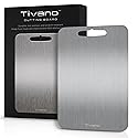 Tivano Original Tivano TitaniumShield Cutting Board 12"x8" Metal Pro | Ultra Durable, Dishwasher Safe, Heat Resistant, Odor & Stain Free, Knife…