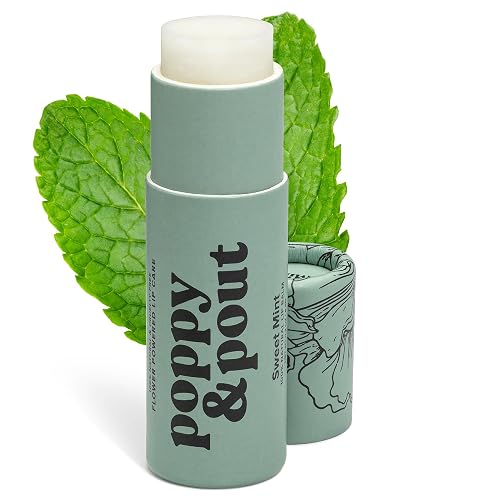 Poppy & Pout Sweet Mint A Jumbo Lip Balm | All Natural Lip Balms & Moisturizers | Hydrates with Beeswax, Vitamin E, Organic Coconut Oil | Cruelty-Free
