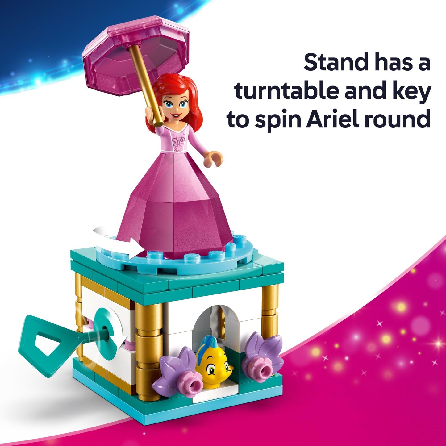 LEGO Disney Princess Twirling Ariel 43259, Little Mermaid Building Toy for Kids Ages 5+, Fun Ariel Doll Gift for Girls & Boys, Birthday Present