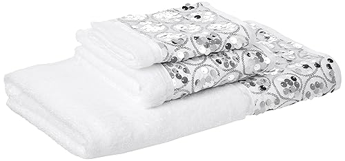 Popular Bath Sinatra Modern Bathroom Towel Set 3 Piece Hand and Wash Towel Luxury Contemporary Decor Bling Bath Towel Sets Soft, Plush and Highly…