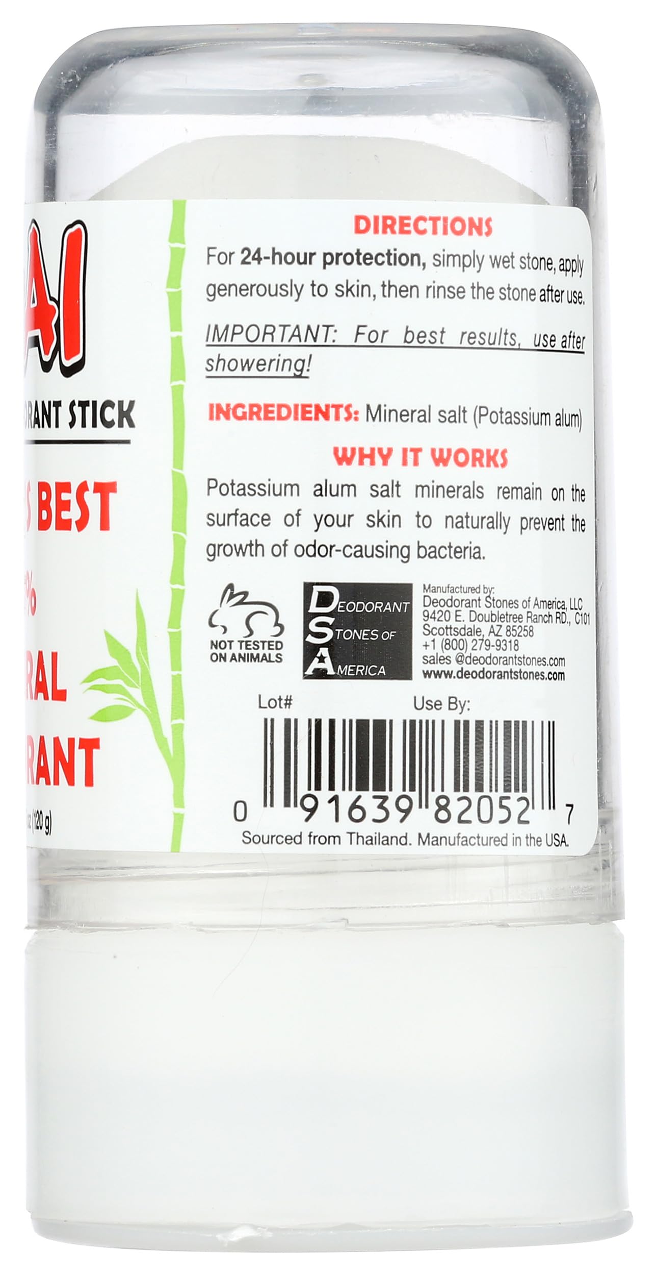 Thai Deodorant Deod Stick Beauty and Personal Care Thai Deodorant Stone