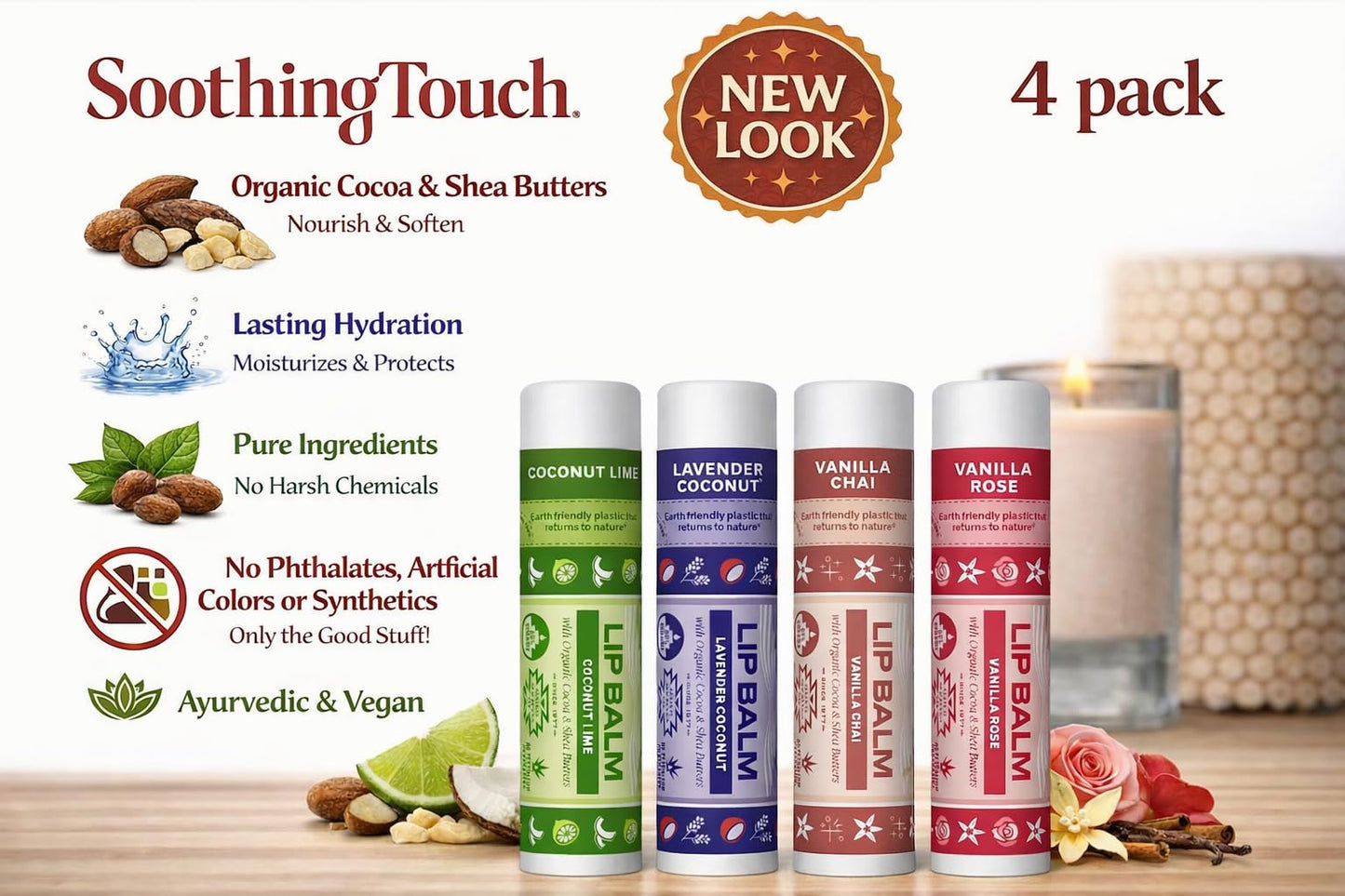Soothing Touch Vegan Lip Balm Beauty and Personal Care Soothing Touch