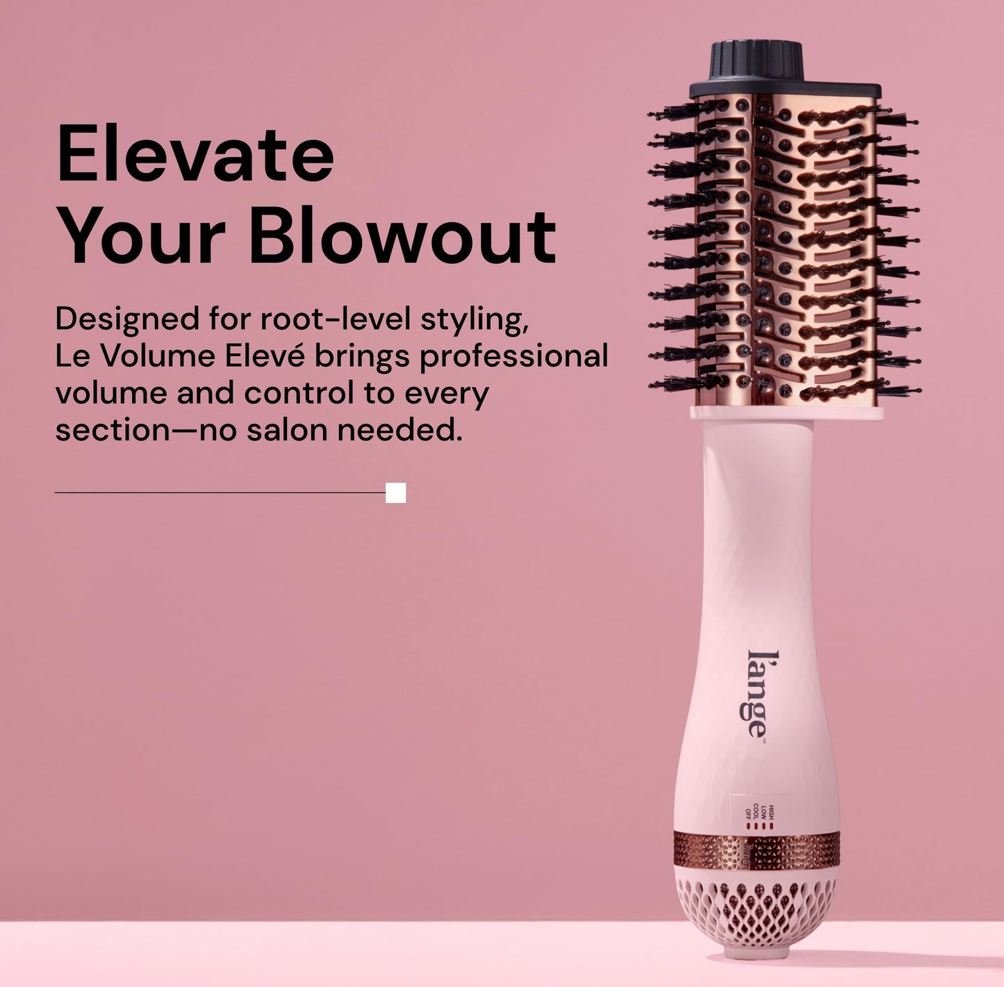L'ANGE HAIR Le Volume Elevé 65MM 2-in-1 Titanium Brush Dryer | Dry and Style | Unique Teardrop Shape Barrel | 3 Heat Settings | 360° Vented Airflow | Beauty and Personal Care L'ANGE HAIR