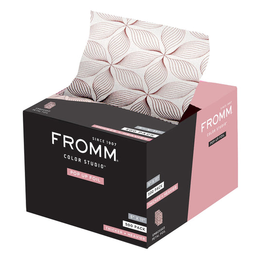 Fromm Pop Up Hair Foils, Pink Petals Pattern, Cosmetology Supplies, Hairstylist Essentials, Lightweight, Ideal for Highlighting and Coloring, Precut Beauty & Personal Care Fromm