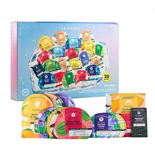 SEPHORA Favorites Limited Edition Holy Sheet! Mask Set - 20 Face & Body Must-Have Masks