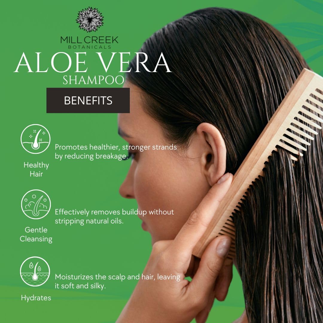 Mill Creek Botanicals Aloe Vera Shampoo 14 Fl Oz (Pack of 2)