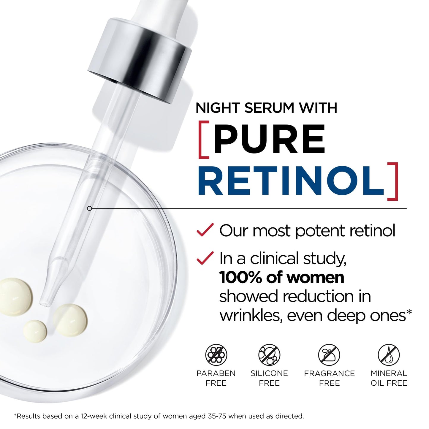 'L'Oreal Paris Revitalift Triple Power LZR Retinol Night Serum For Face, With 0.3% Pure Retinol, Moisturizes Skin and Eliminates Deep Wrinkles