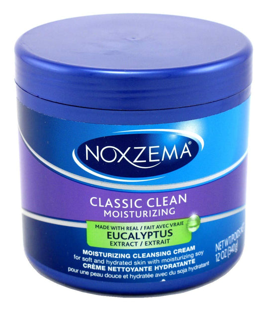 Noxzema Classic Clean Moisture Cleansing Cream 12 Ounce Jar (354ml) (3 Pack)