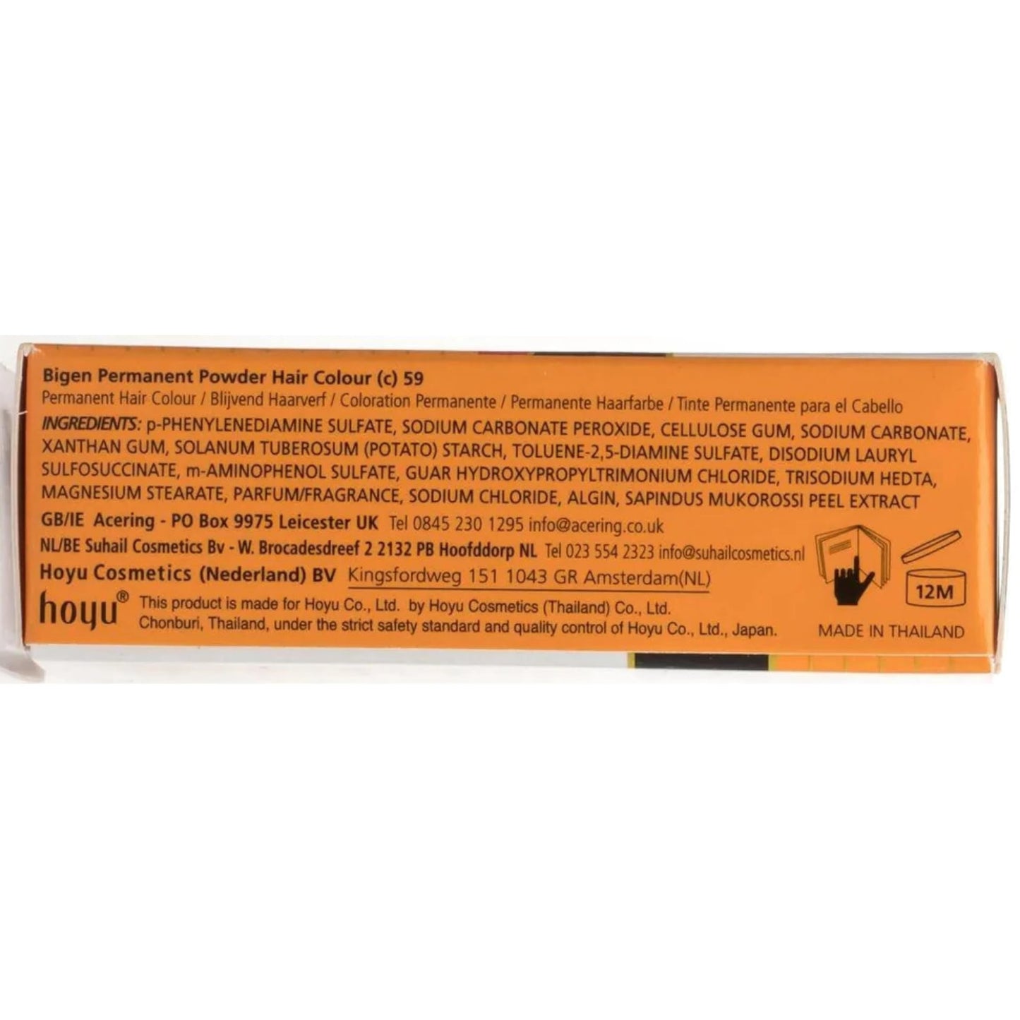 Bigen Permanent Powder Hair Color 59 Oriental Black 1 ea (Pack of 8)