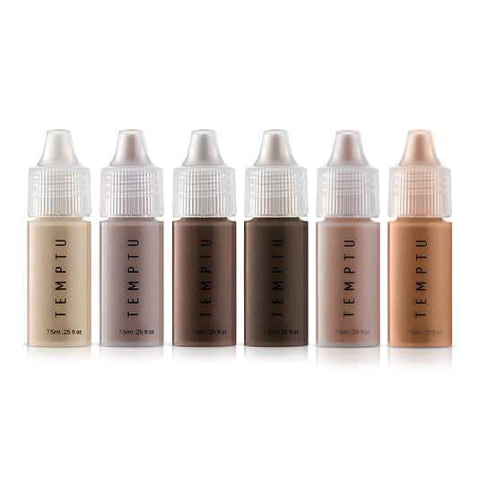 TEMPTU S/B Silicone-Based Contour & Bronze Starter Set For Sculpting, Contouring & Adding Dimension To The Face | Includes 6 Shades , 1 Count (Pack