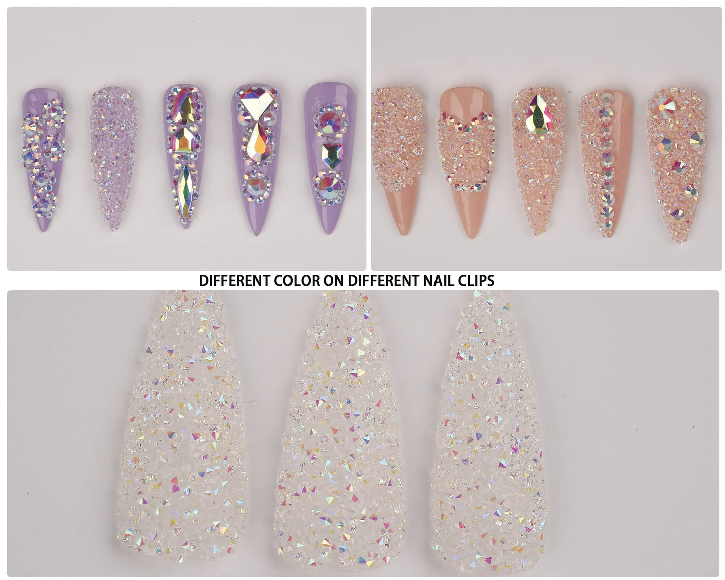 8000Pcs Ultra Mini 1.2mm Nail Rhinestones Sand Nail Diamonds Micro Pixie Crystals for Nails Iridescent AB Bling, Tiny Nail Gems Sugar Glitter Beads