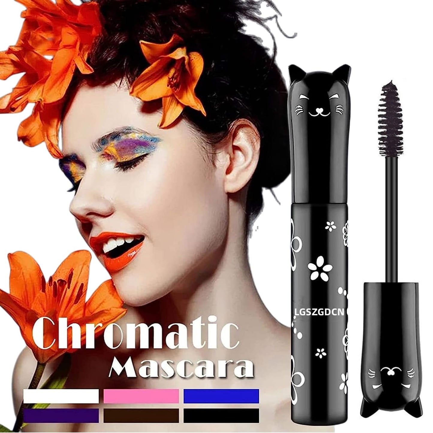 LGSZGDCN Brown Lashes Extensions mascara waterproof smudge proof Eyes Makeup volume and length Natural Hypoallergenic Fast Dry Eyelashes Curling Party