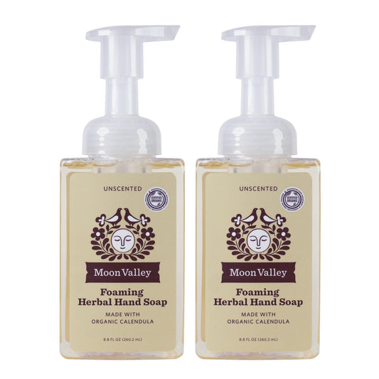 Moon Valley Herbal Foaming Hand Soap, Unscented Two Pack, Vegan, Recyclable Bottle Beauty & Personal Care Moon Valley Organics