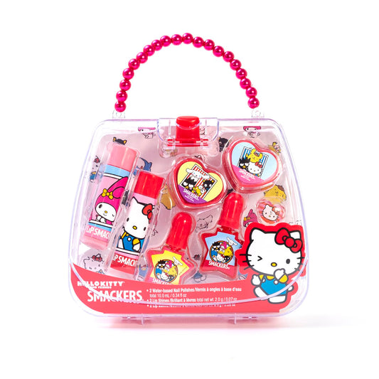 Lip Smacker Glam It Up Makeup Bag, Moisturizing Lip Balms, Colorful Nail Polishes, Hair Accessories, Convenient Travel Tote Bag, Perfect Holiday Beauty and Personal Care Lip Smacker Default Title