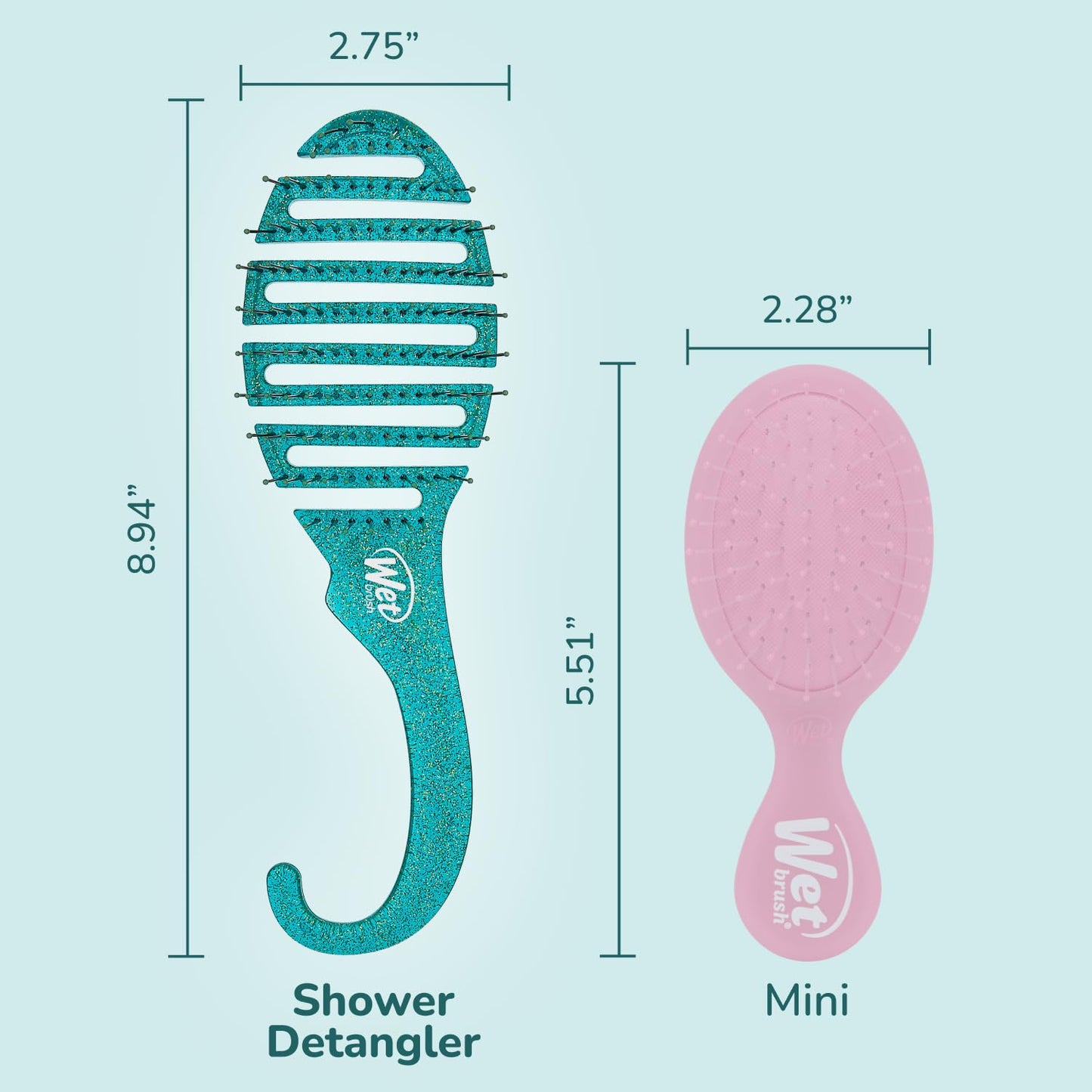 Wet Brush Shower Hair Brush Detangler - Exclusive Ultra-soft IntelliFlex Bristles - Minimizes Pain And Protects Against Split Ends & Breakage - Comb