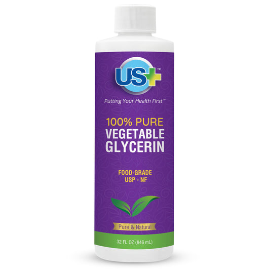US+ 100% Pure Vegetable Glycerin - Pharmaceutical & Food Grade (USP) - All-natural moisturizer & cleanser - Non-GMO - For skin, hair, soaps and more Beauty and Personal Care US+ Default Title