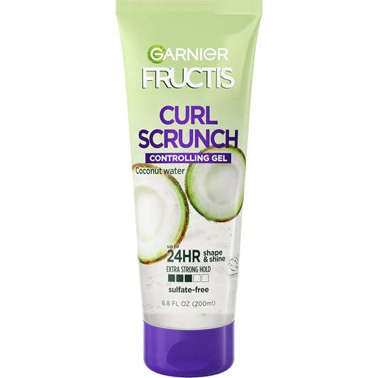 Garnier Fructis Style Curl Scrunch Controlling Gel 6.8 oz (Pack of 4)
