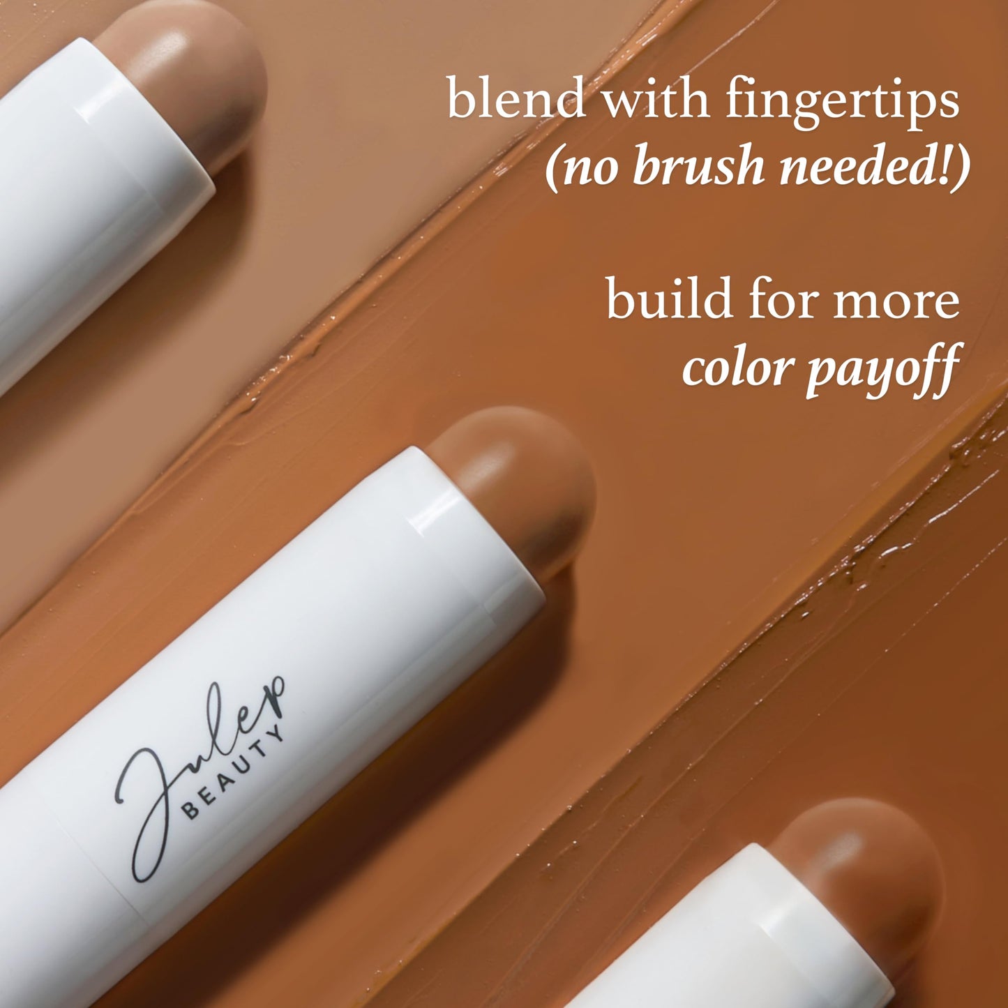 Skip The Brush Cream to Powder Bronzer Stick - Cool Taupe - 2-in-1 Cream Bronzer and Contour Stick for the Face - Blendable, Buildable, No Brush