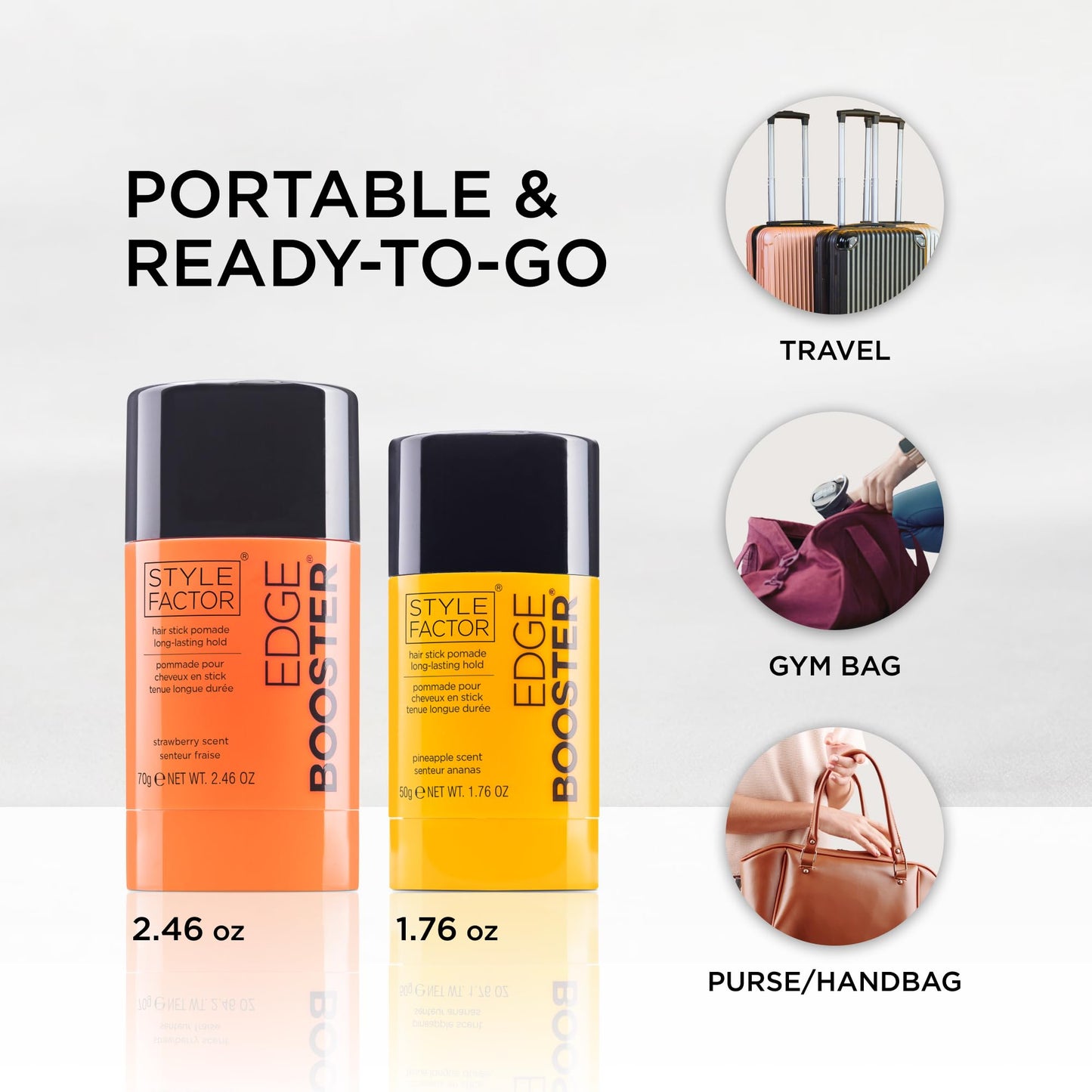 Style Factor EDGE BOOSTER Hair Wax Stick Pomade with Beeswax | Strong Hold Slick Stick for Flyaways, Edges & Baby Hair for Sleek Buns & Ponytails |