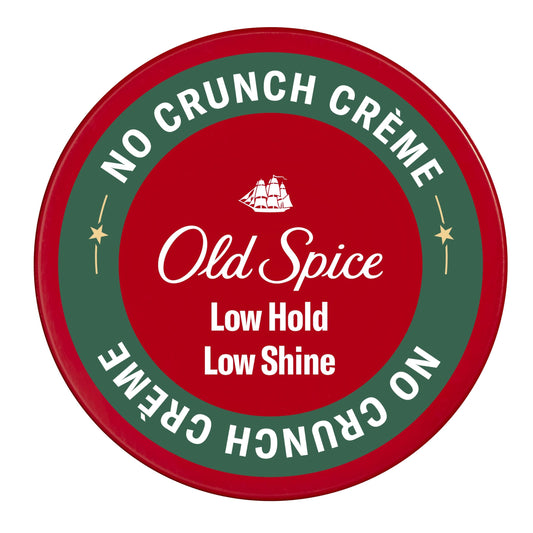 Old Spice Mens Hair Cream, No Crunch Crème, Hair Styling for Men, Low Hold, Low Shine, 2.22 oz