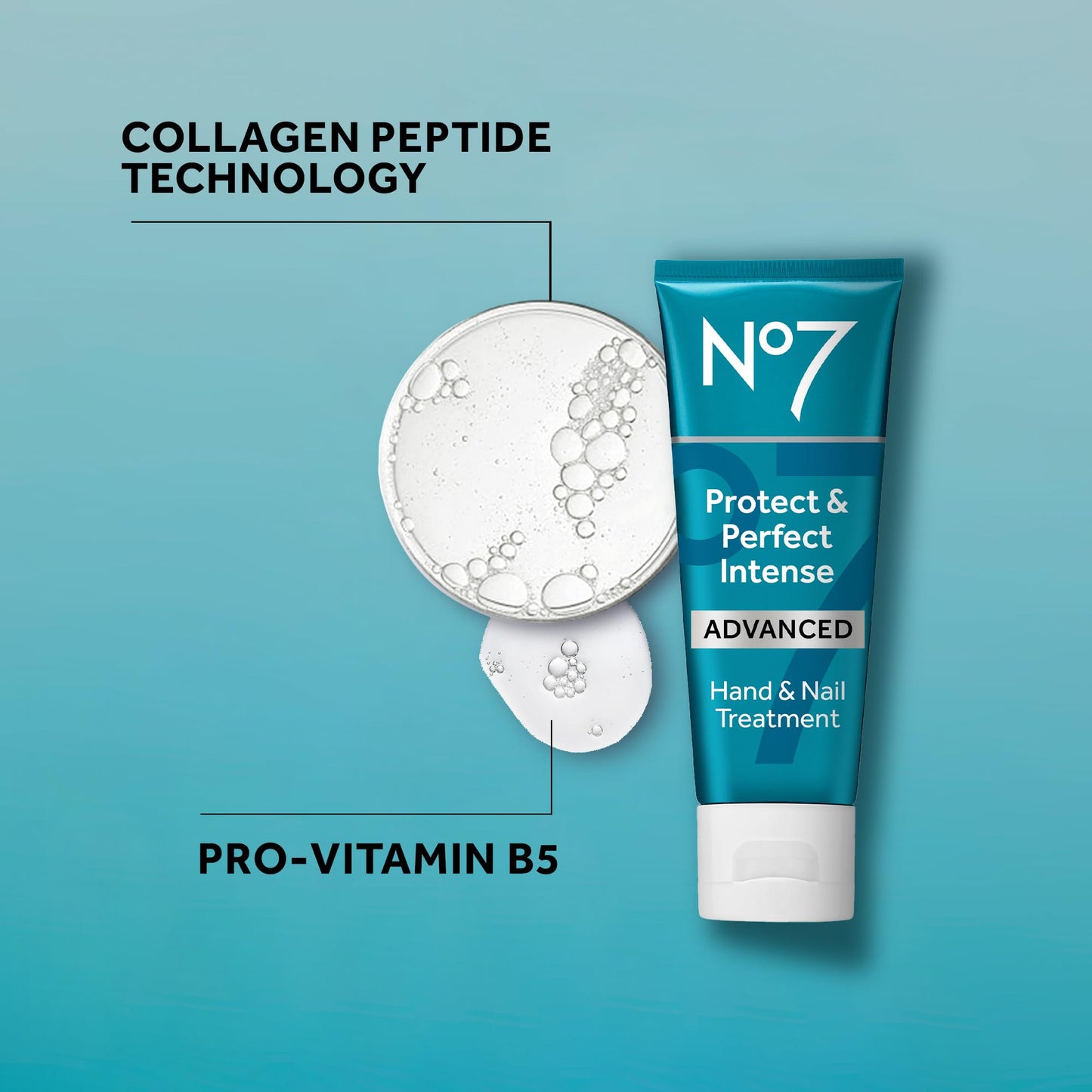 No7 Protect & Perfect Intense Advanced Hand & Nail Cream – Anti-Aging Moisturizer with Vitamin B5 & Matrixyl 3000+ Collagen Peptides, 75ml