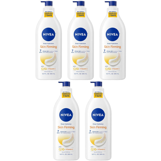NIVEA Skin Firming Hydration Body Lotion 16.9 oz (Pack of 5)