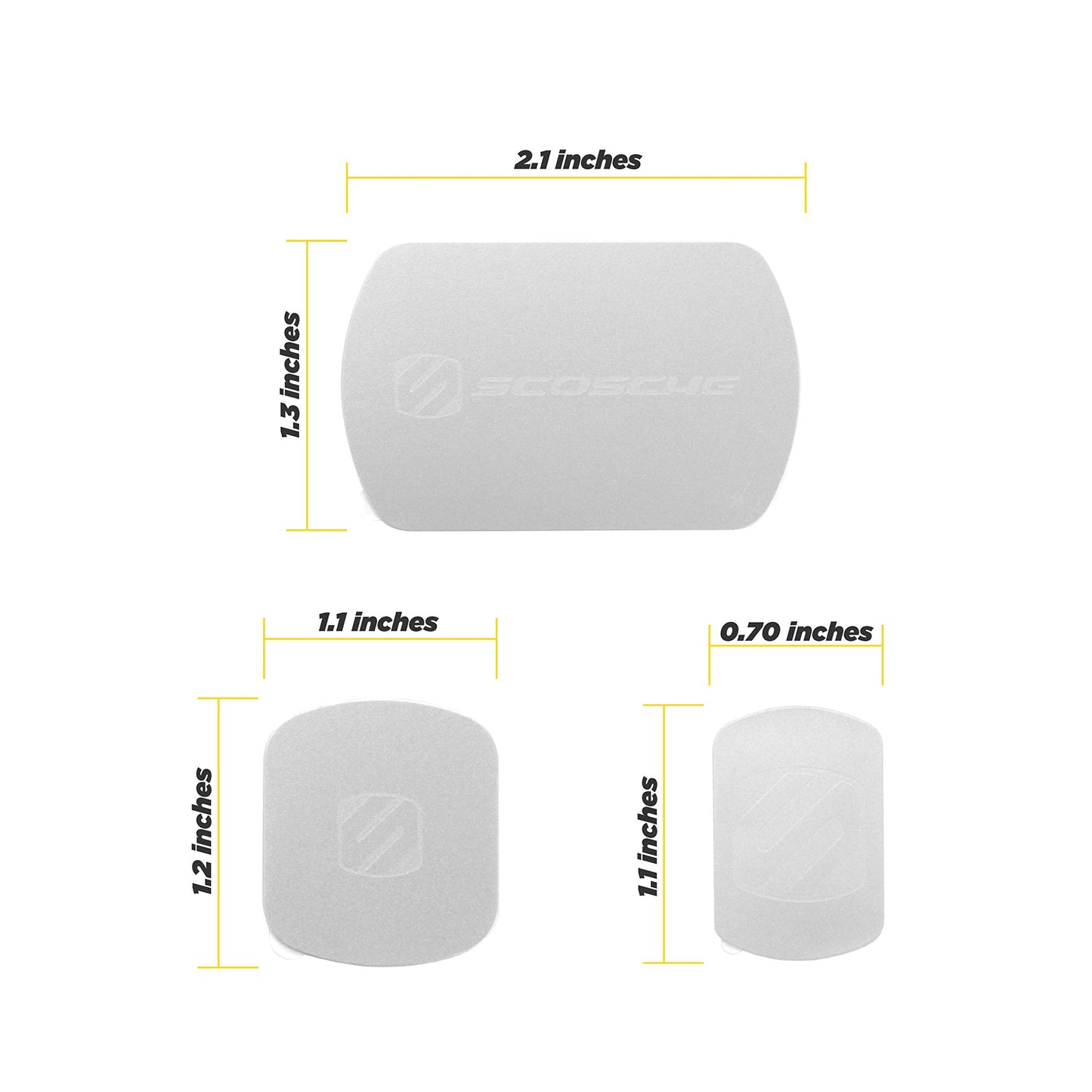 Scosche MAGRKSRI MagicMount Replacement Metal Plate Kit for Phone, Metal Plates for Magnetic Mount Cell Phone Holder for Car, Universal with All…