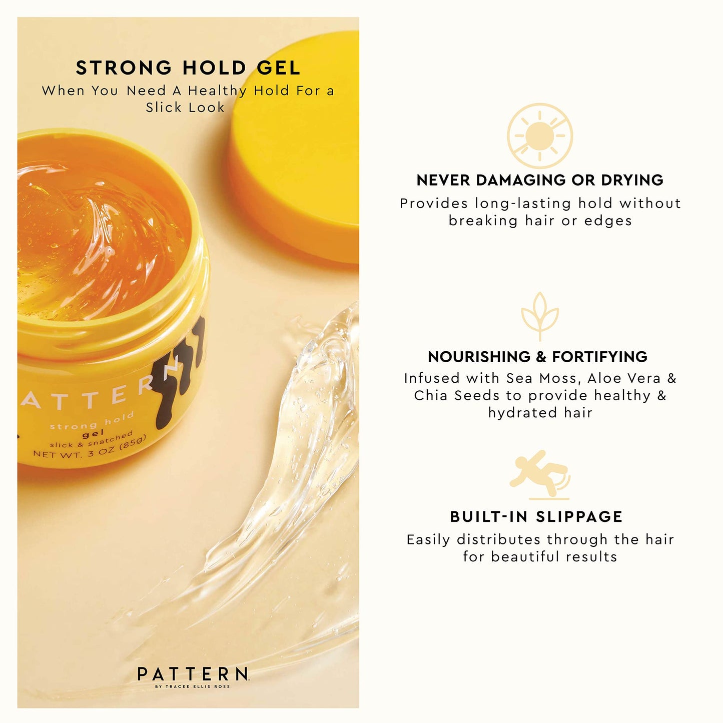 PATTERN Beauty by Tracee Ellis Ross Mini Strong Hold Hair Gel 3 oz/ 85 g