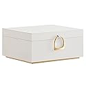 SONGMICS 2-Layer Jewelry Box, Jewelry Organizer with Handle, Removable Jewelry Tray, Jewelry Storage, Floating Effect, 8.1 x 9.4 x 4.3 Inches, Gift…