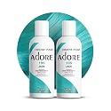 Adore Semi Permanent Hair Color (195 Jade) (2 Pack) | Vegan & Cruelty-Free Green Hair Dye | No Ammonia, No Peroxide, No Alcohol | 4 Fl Oz