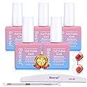 Gel Nail Polish Remover 5 Pack Professional Gel Polish Remover Non-Irritating Quick Easy,Nail Polish Gel Remover Tools Kit Nail File Cuticle Pusher