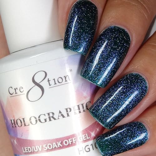 [HG10] Cre8tion - Holographic Collection Soak Off Gel [Easy Application] LED/UV Cured 15mL / 0.5 fl oz Beauty & Personal Care Cre8tion